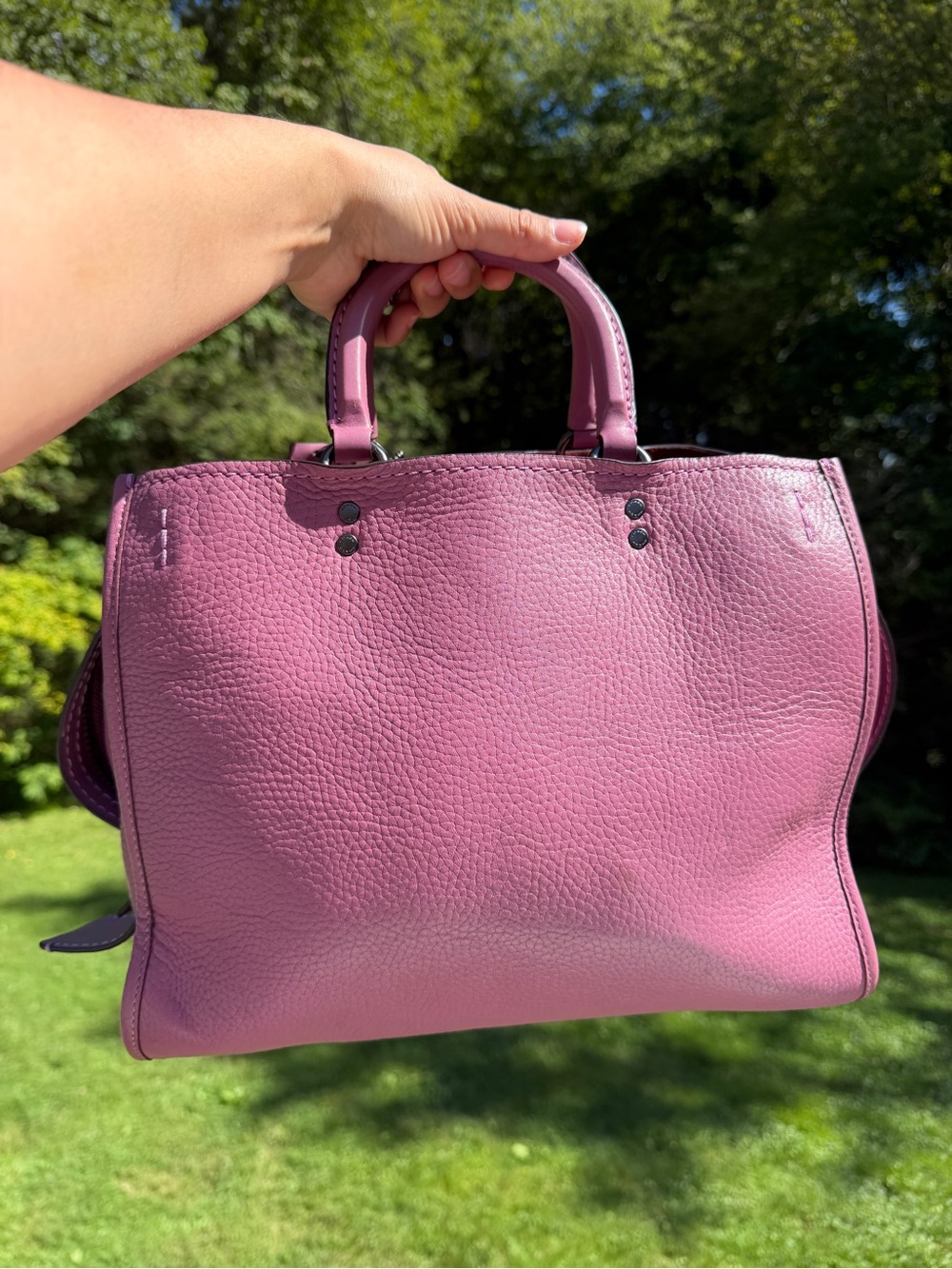 Coach 1941 Rogue 31 Primrose Pink Glovetanned Pebble Leather Bag 38124 - Picture 4 of 13